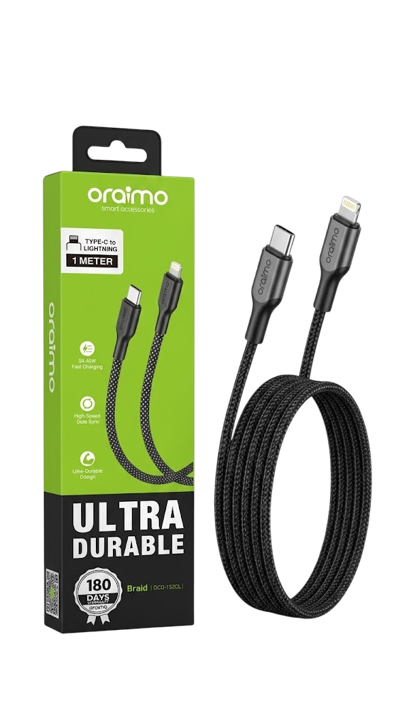 CABLE ORAIMO TYPE-C TO LIGHTNING BRAID (OCD-152CL)